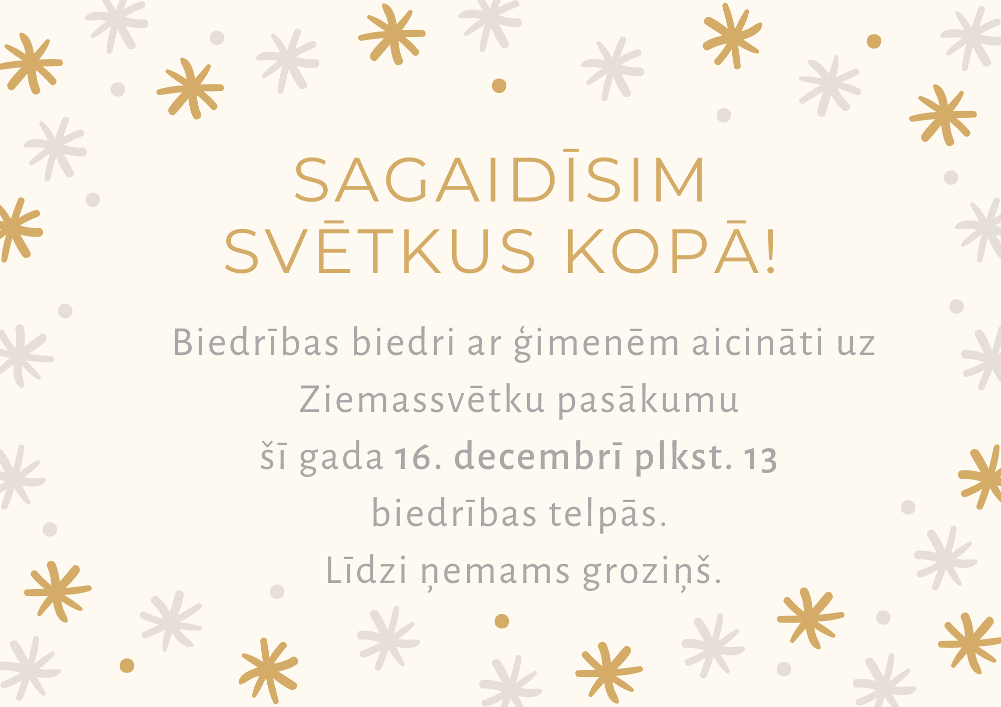 Sagaidīsim svētkus kopā!