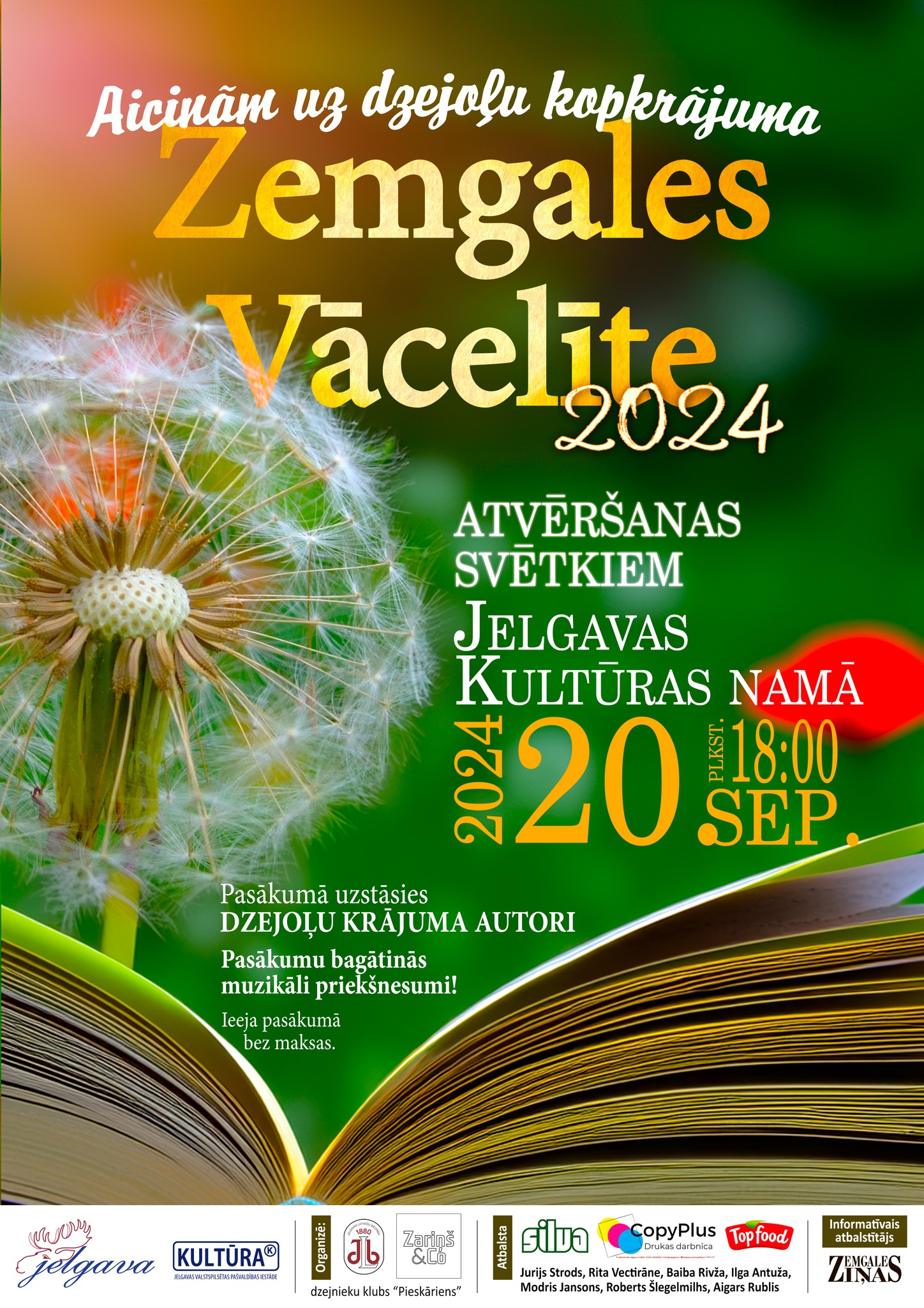 Iznācis 18. dzejoļu krājums “Zemgales vācelīte”