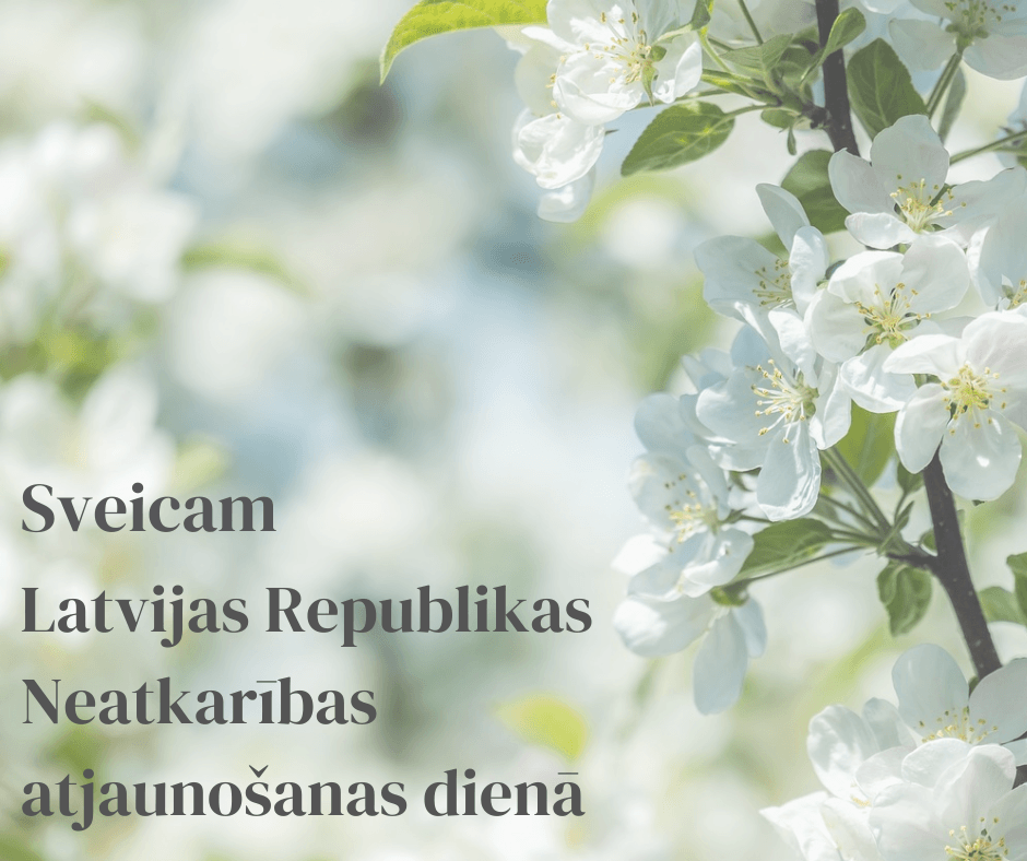 Sveicam Latvijas Republikas Neatkarības atjaunošanas dienā