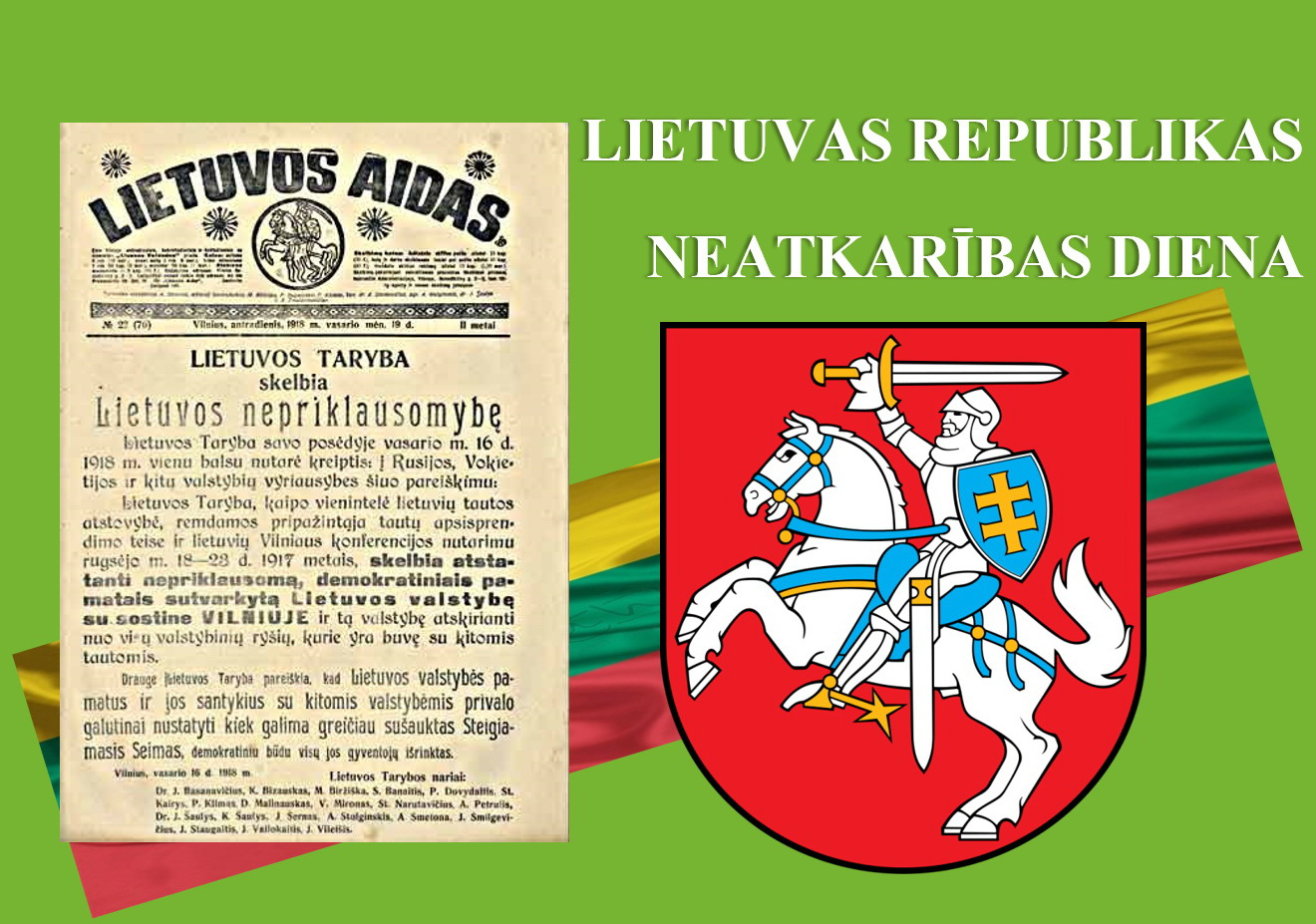 Sveicam lietuviešu biedrību “Vītis” Lietuvas Republikas Neatkarības dienā!